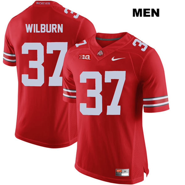 Ohio State Buckeyes Men's Trayvon Wilburn #37 Red Authentic Nike College NCAA Stitched Football Jersey GL19Q51UP